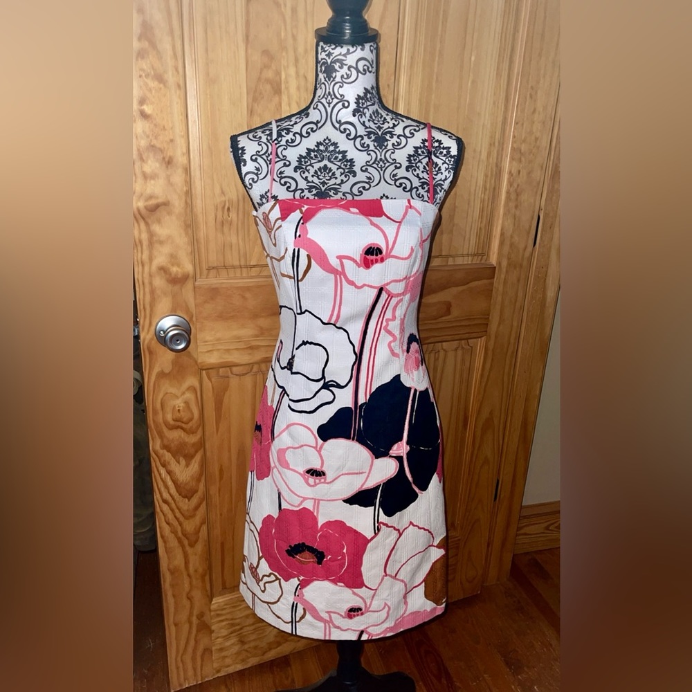 Milly of New York strapless/spaghetti strap orchid print sundress
